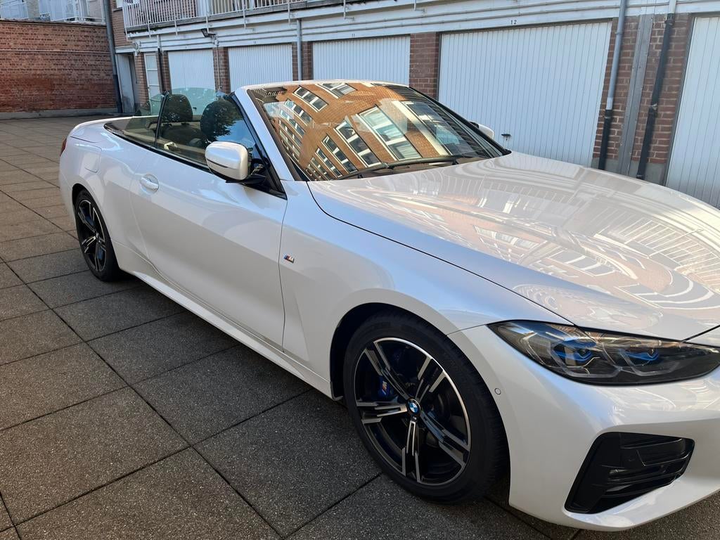 BMW 420I Cabriolet blanche, équipement M., Autos, Cuir, Achat, Euro 6, Cabriolet
