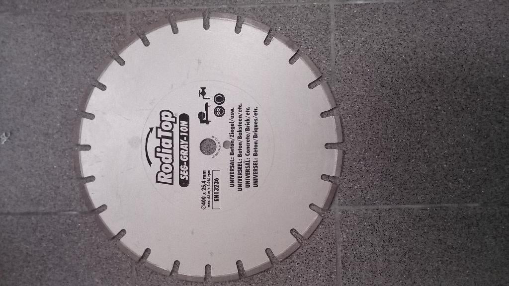 Rodia Diamant zaagblad Seg Gray 10N Ø 400, Doe-het-zelf en Bouw, Ophalen of Verzenden, Nieuw, Overige typen