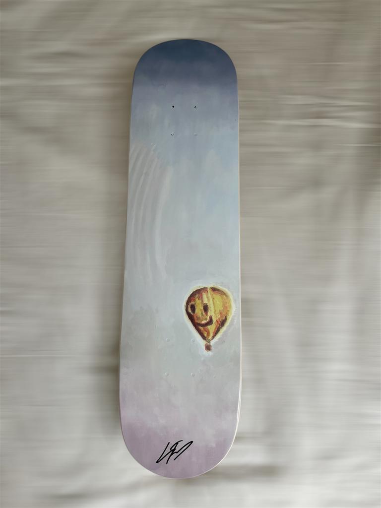 The Skateroom x Luc Tuymans skateboard “Smiley”, gesigneerd, Antiek en Kunst, Kunst | Litho's en Zeefdrukken, Ophalen