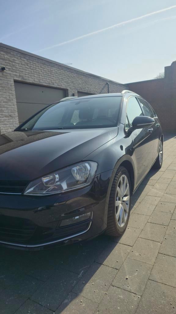 Volkswagen golf 7 variant 1.6 TDI, Auto's, 1589 cc, Zwart, Parkeersensor, Particulier