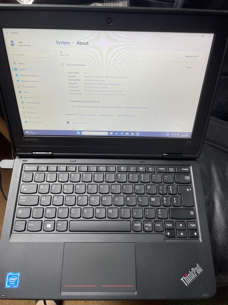 Lenovo Thinkpad e11, 8 GB, Enlèvement, Utilisé, SSD