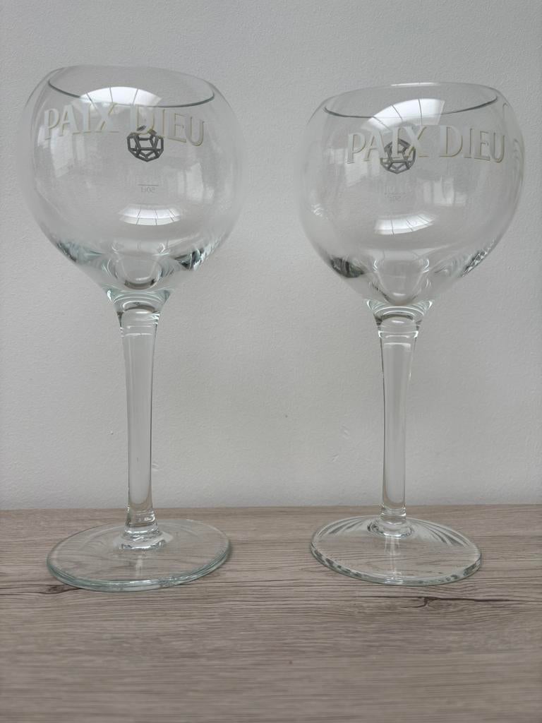 2 Paix Dieu Glazen 50cl, Collections, Verres & Petits Verres, Utilisé, Verre à bière, Enlèvement