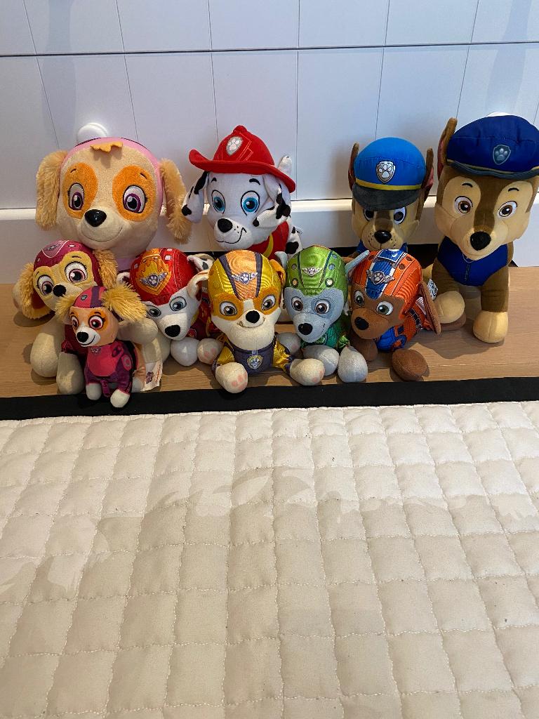 Groot lot paw patrol knuffelberen en interactieve chase, Kinderen en Baby's, Speelgoed | Knuffels en Pluche, Ophalen, Zo goed als nieuw