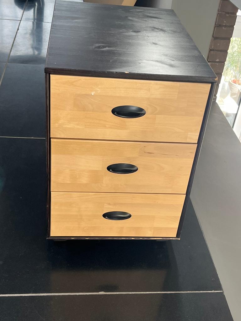 Ladekastje, Ophalen, Minder dan 50 cm, Gebruikt, Eikenhout