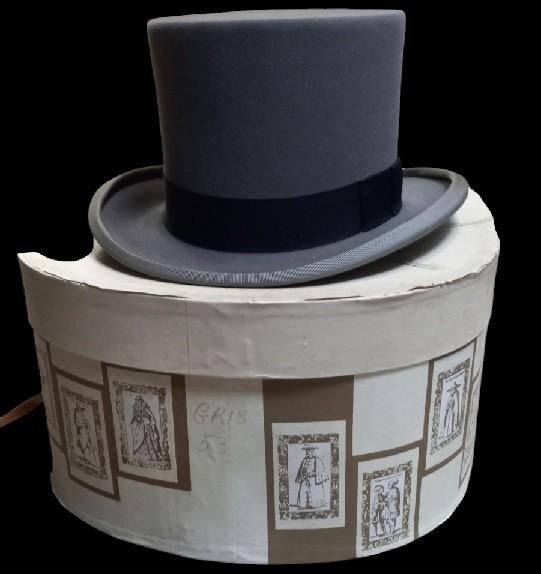 grijze Borsalino hoge hoed., Vêtements | Hommes, Chapeaux & Casquettes, Enlèvement ou Envoi, B, B, Retrohouse@telenet.be