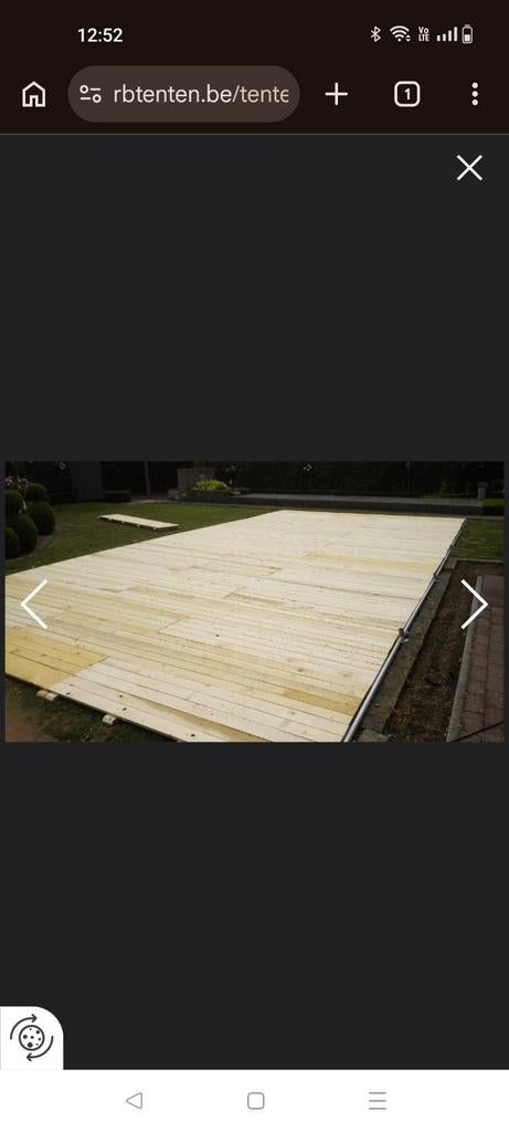 Houte tentvloer, Ophalen of Verzenden