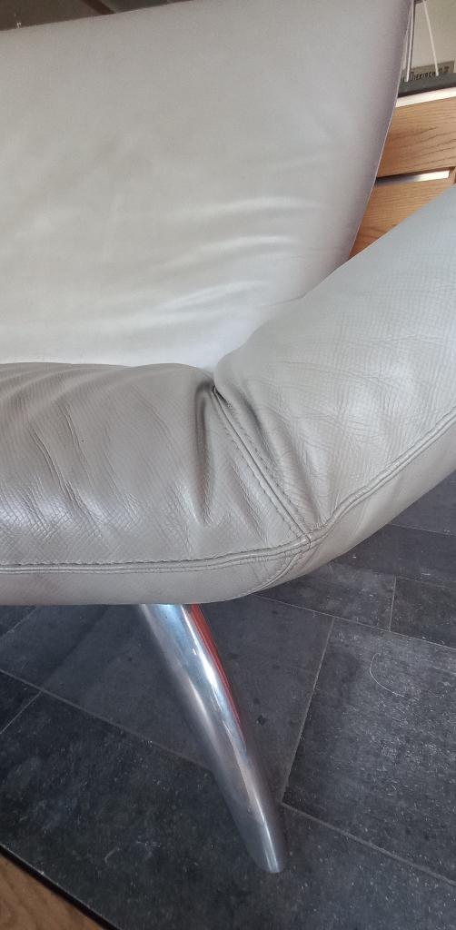 Canapé 3 places Leolux Panta Rhei cuir gris clair, Maison & Meubles, Canapés | Salons, Enlèvement, Banc droit, Cuir, 200 à 250 cm