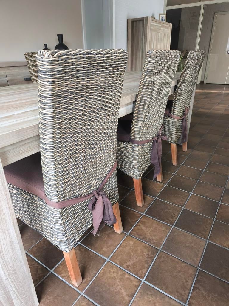 echte rieten stoelen geen plastic, Huis en Inrichting, Stoelen, Ophalen