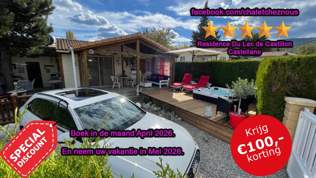 Chalet Castellane cote d'azur Gorgesduverdon Airco & Jacuzzi, 5 personen, Wasmachine, 2 slaapkamers, Provence en Côte d'Azur
