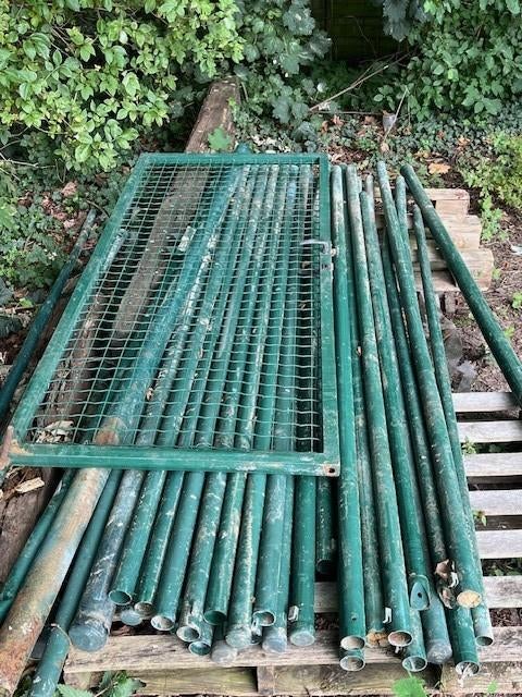 GIARDINO tuinhek + slot(geen sleutel) + 2 GIARDINO hoekpalen, Ophalen, Met poort, Gebruikt, Tuinhek