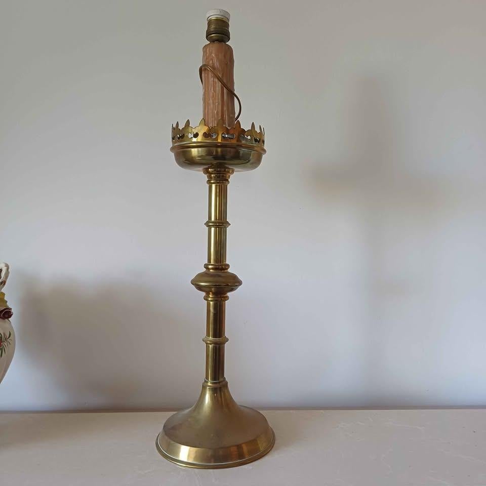 Bougeoirs d'autel néo-gothique, Antiquités & Art, Enlèvement