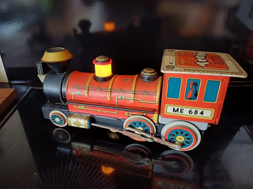 Trein vintage blik, Enlèvement