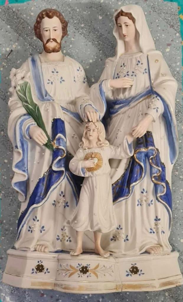 Ancienne statue en Biscuit (porcelaine) H 29 cm L18cm, Ophalen