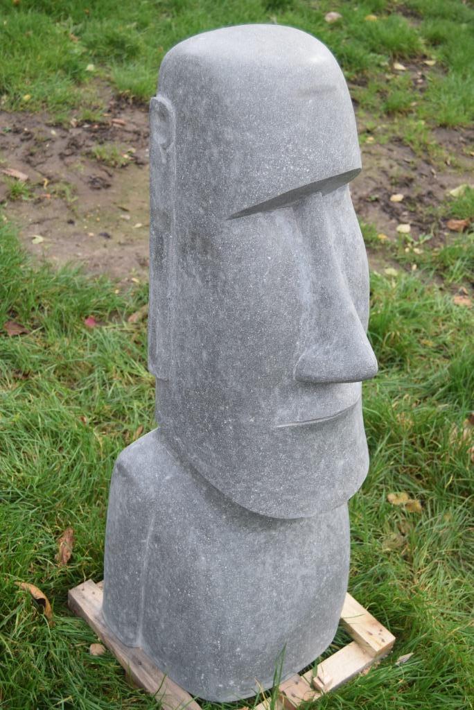 Statue , buste MOAï 1 METRE en pierre patinée (Nouveau aspec, Enlèvement, Neuf, Autres matériaux, Bouddha