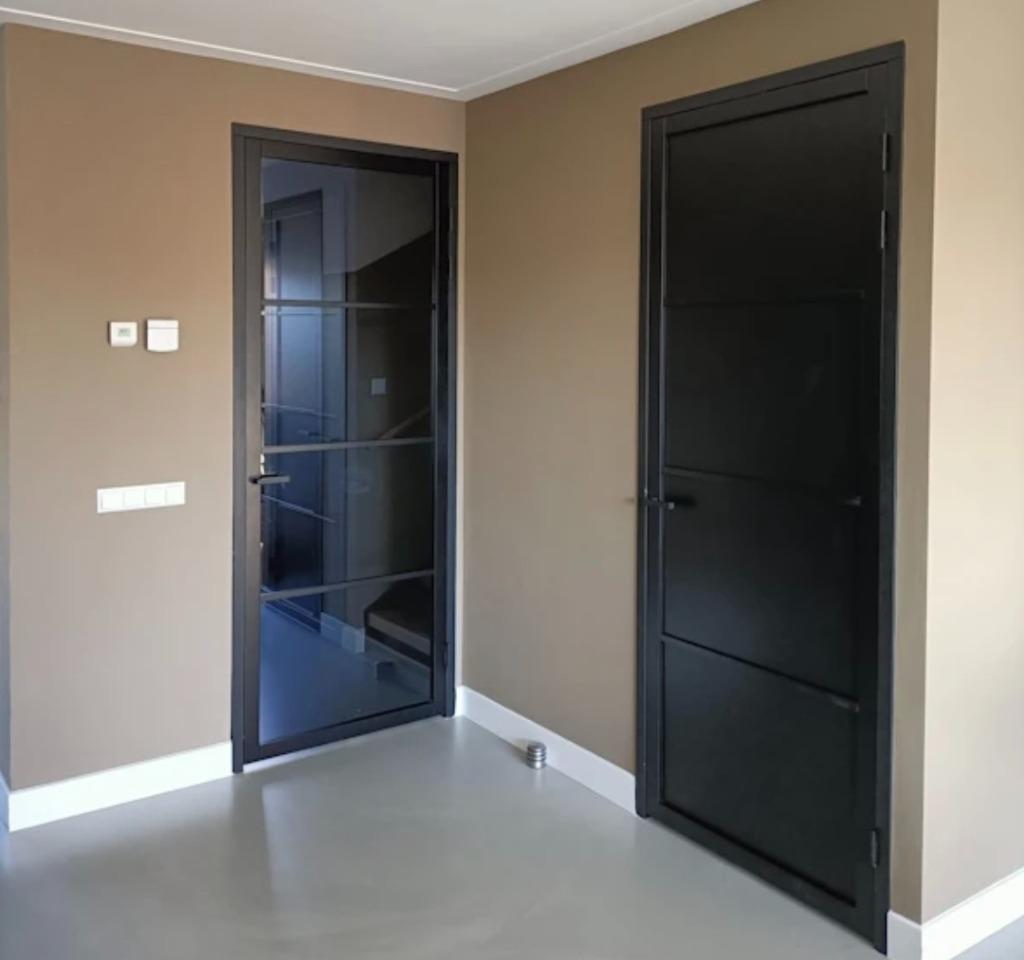 Zwarte binnendeur Chiari met rookglas voorgelakt, Doe-het-zelf en Bouw, 80 tot 100 cm, Binnendeur, Nieuw, Ophalen of Verzenden