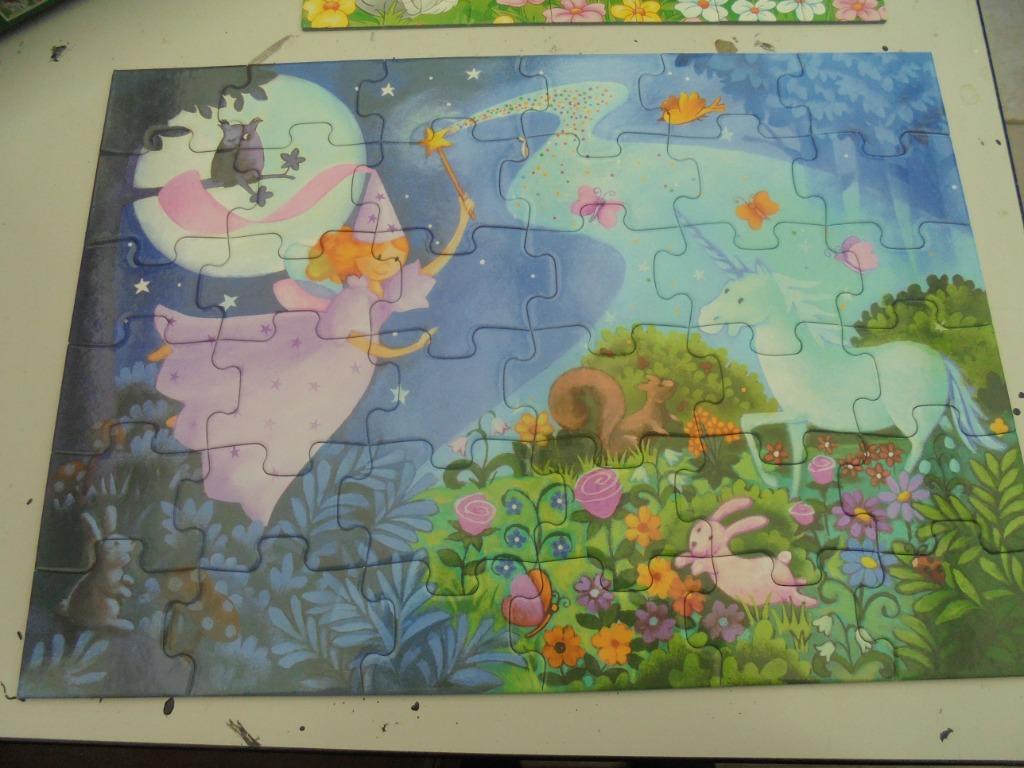 puzzel la Fée et la licorne, Ophalen of Verzenden, 10 tot 50 stukjes, Zo goed als nieuw, 4 tot 6 jaar