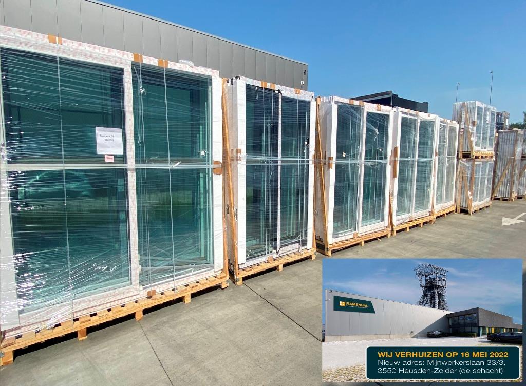 kozijnen, puien, ramen, deuren, schuiframen 10.000 uit stock, Kunststof, Ramenhal, Raamkozijn, Ophalen of Verzenden