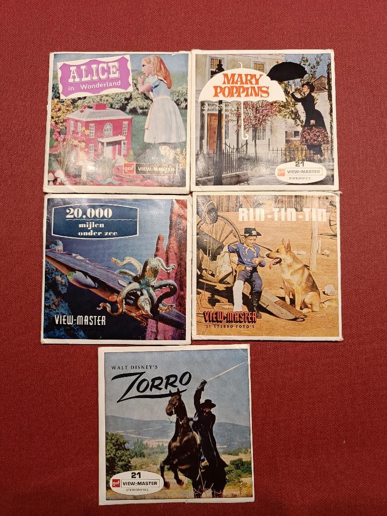 View-Master schijfjes. 9 sets van 3 schijfjes., Verzamelen, Speelgoed, Ophalen of Verzenden, Gebruikt