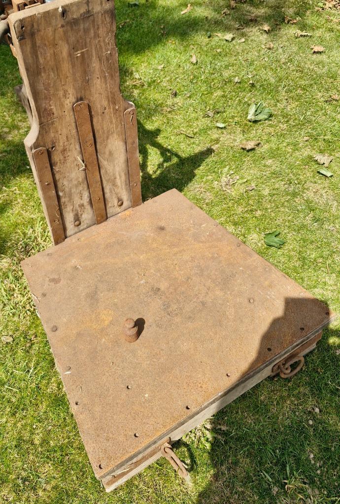 Antieke bascule, landelijke weegschaal, Antiek en Kunst, Ophalen