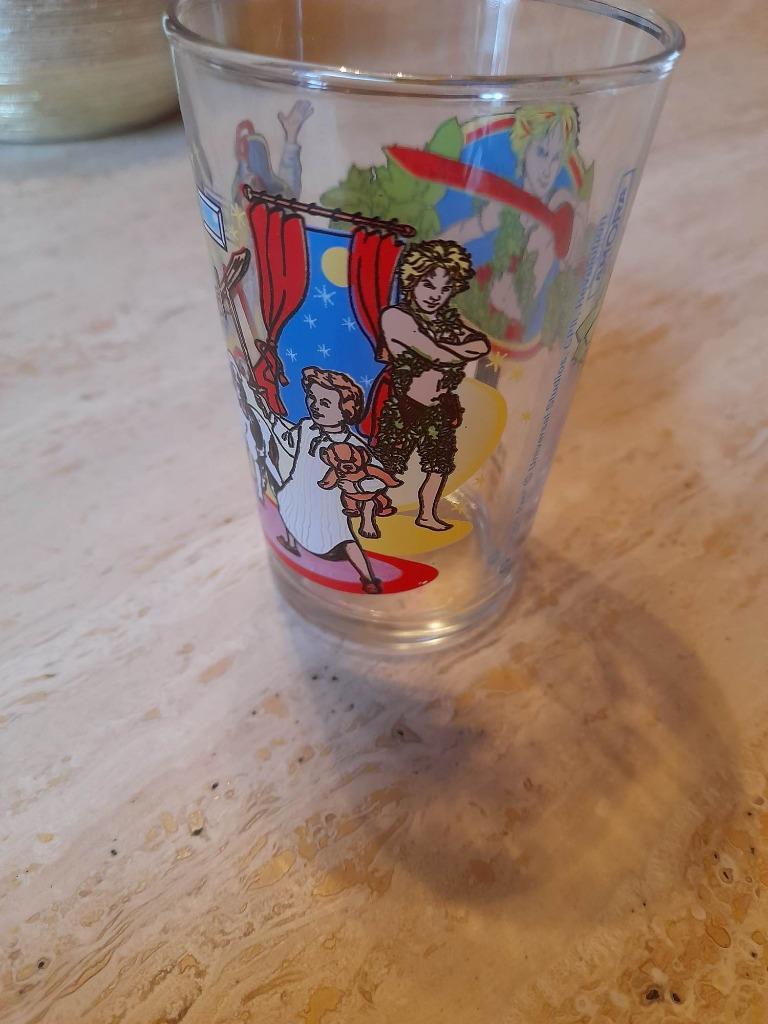 Verre à boire Amora (moutarde) avec « Peter Pan », Collections, Enlèvement ou Envoi, Comme neuf, Verre à eau