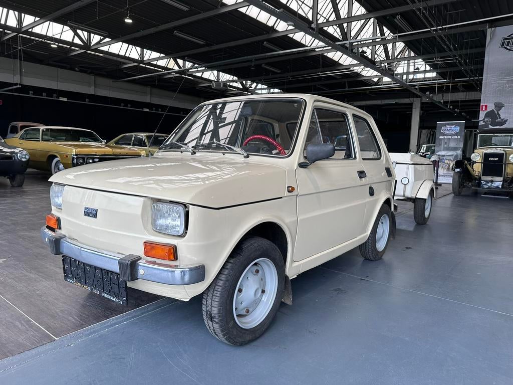 Fiat 126 Polski - 1978 - 650cc - startklaar ! Met remork !, 4 zetels, Achterwielaandrijving, Beige, Beige