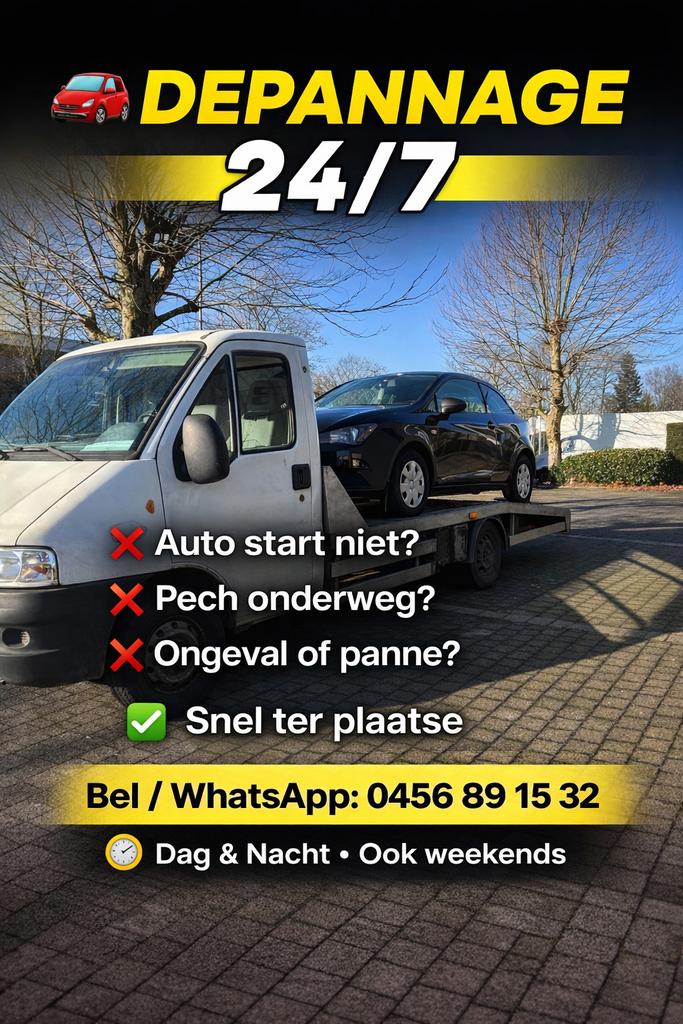 24/7 takelwagen depannage autotransport 0456 89 15 32, Ophalen