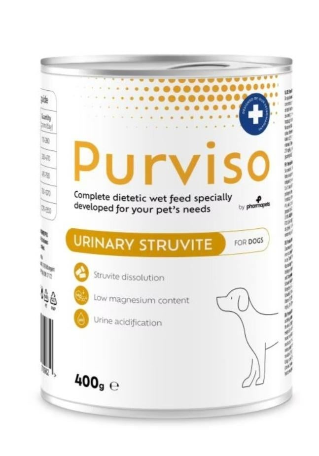 Purviso urinary struvite hond 400gr x 12 Geel Brussel Putte, Dieren en Toebehoren, Dierenvoeding, Hond, Ophalen of Verzenden