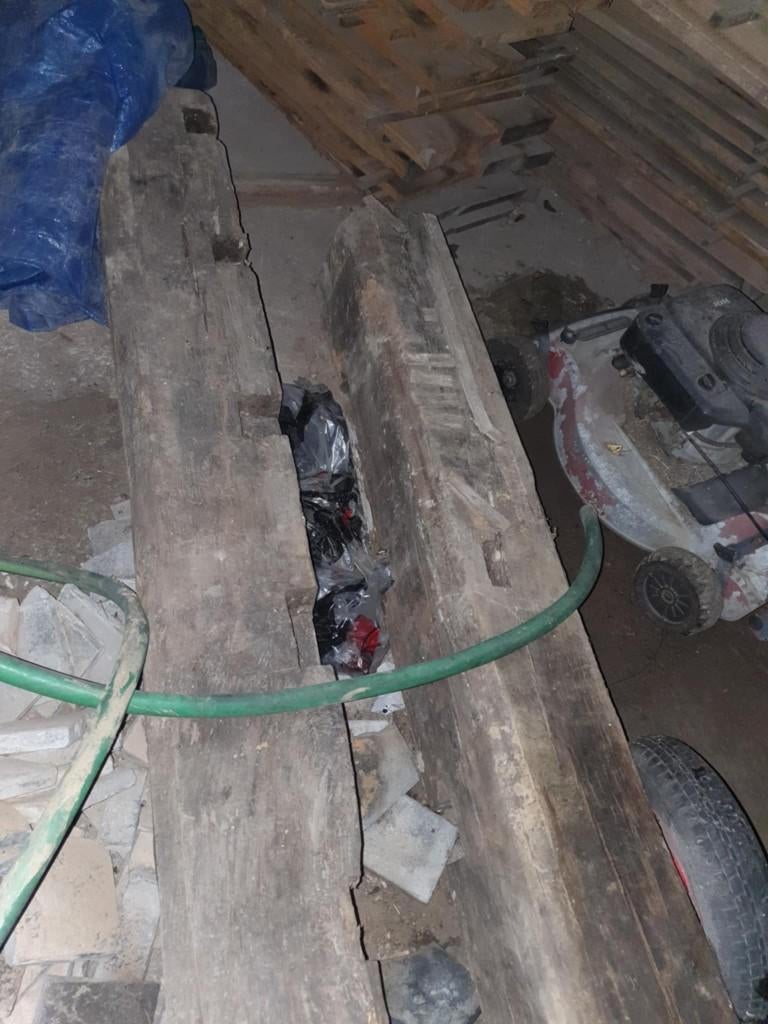 Eikenhouten balken, Doe-het-zelf en Bouw, Hout en Planken, Gebruikt, Balk, Eiken, 200 tot 250 cm, 50 mm of meer, Ophalen