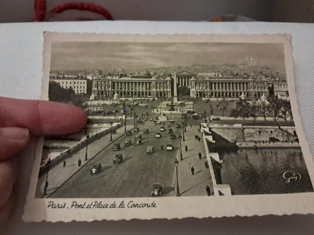 Description : Pont de Paris et place de la Concorde, Collections, Enlèvement ou Envoi