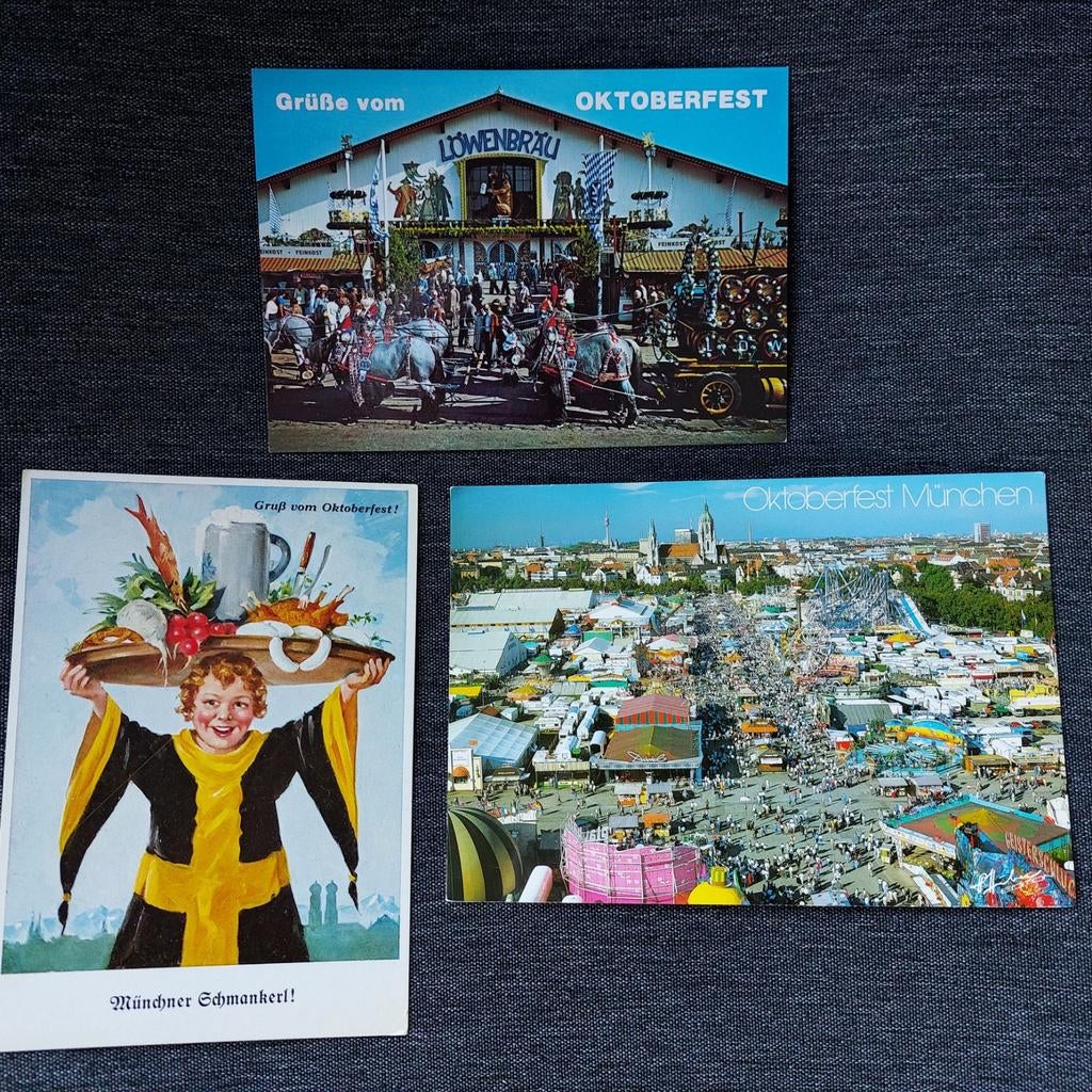 3 postkaarten Oktoberfest München, Ophalen of Verzenden