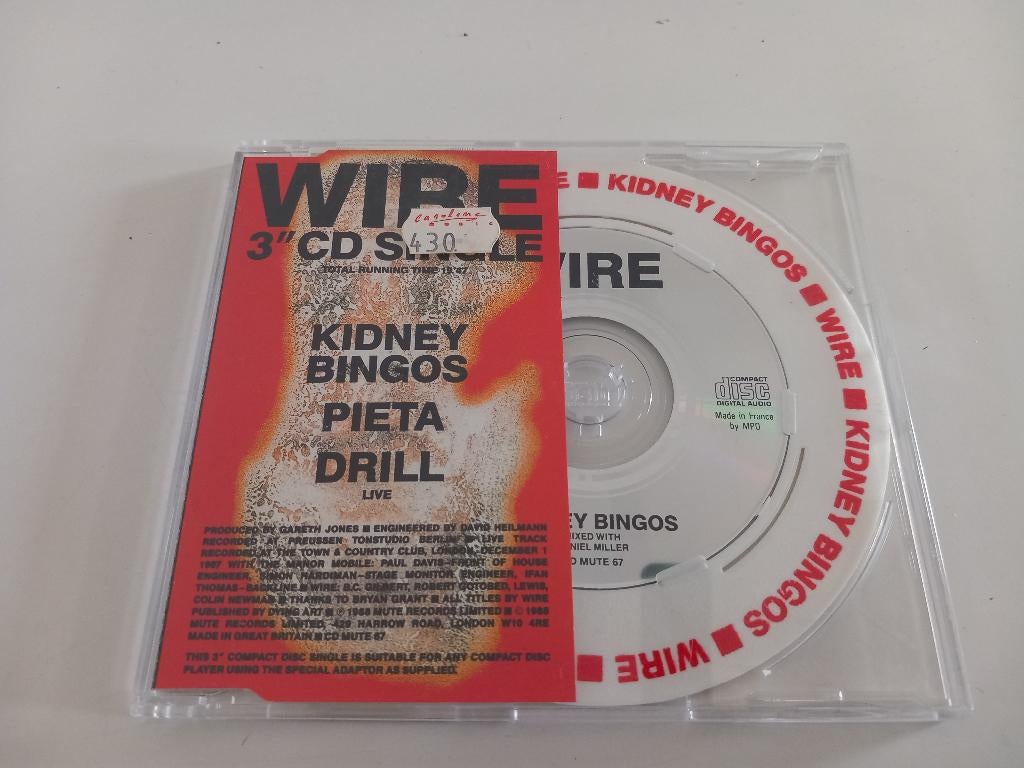 3" mini CD single Wire Kidney Bingos Synth Pop New Wave, Ophalen of Verzenden, Alternative