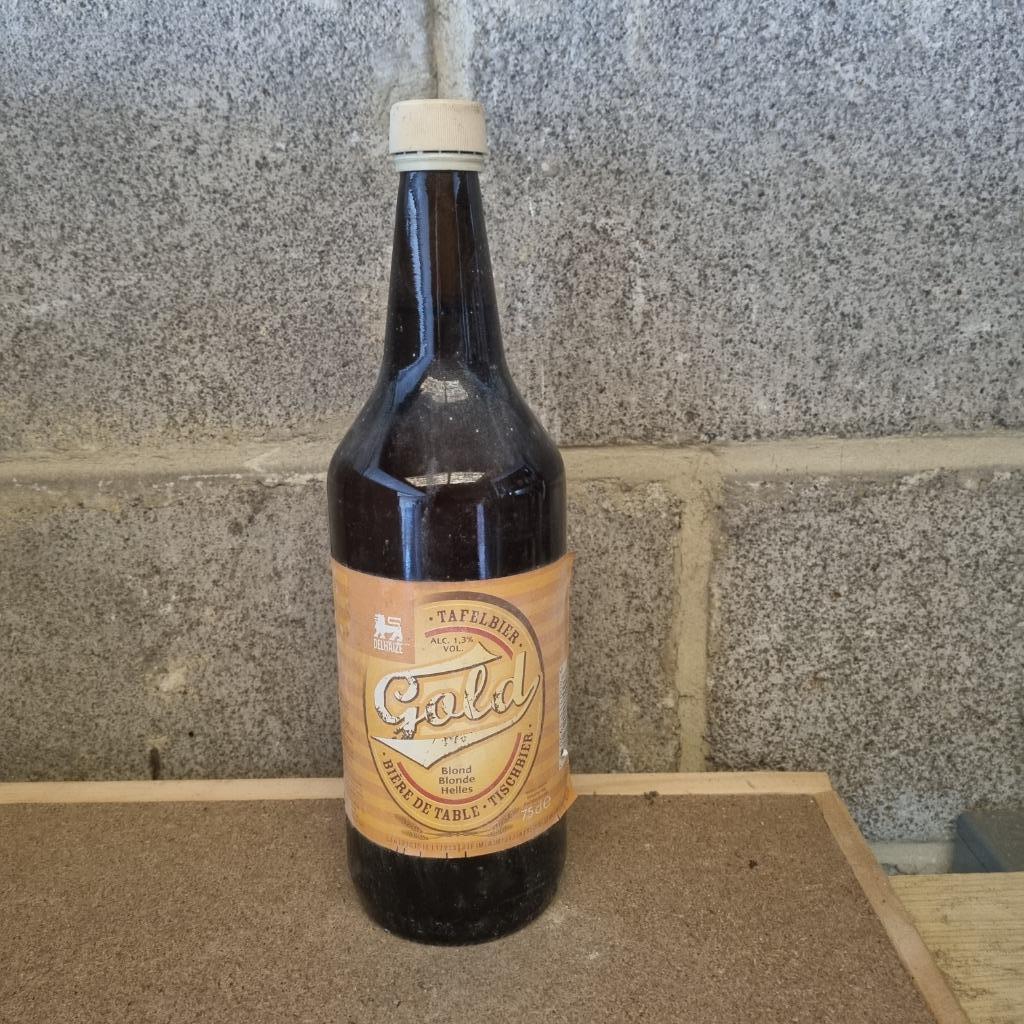 Bouteille de bière Bière de Table Delhaize Gold, Enlèvement ou Envoi, Utilisé, Bouteille(s), Autres marques