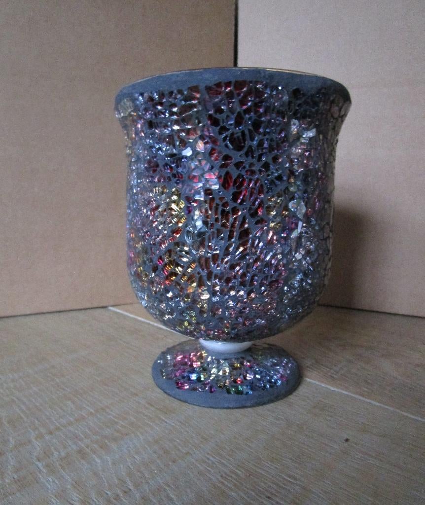 mozaiek vaas, Ophalen of Verzenden, Nieuw, Blauw, Glas