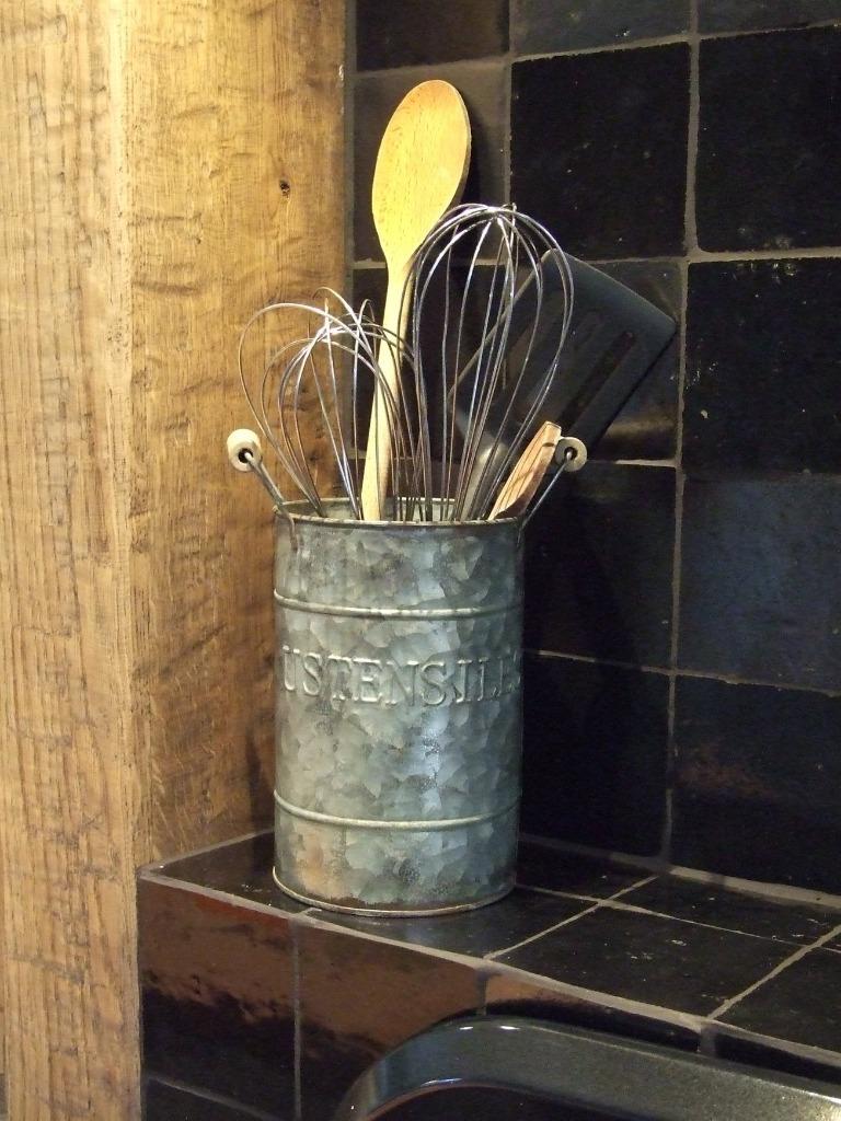 Keukenhulphouder ~ Utensils~ landelijk zinc, Antiek en Kunst, Ophalen of Verzenden