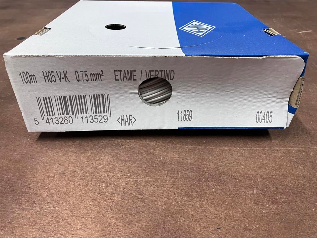 Soepele installatiedraad 0,75 100m (wit,rood,oranje), Ophalen, Nieuw