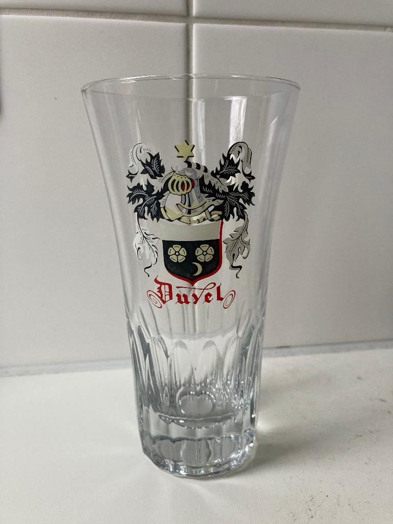 Duvel oud glas met wapenschild, Enlèvement ou Envoi, Verre ou Verres, Duvel
