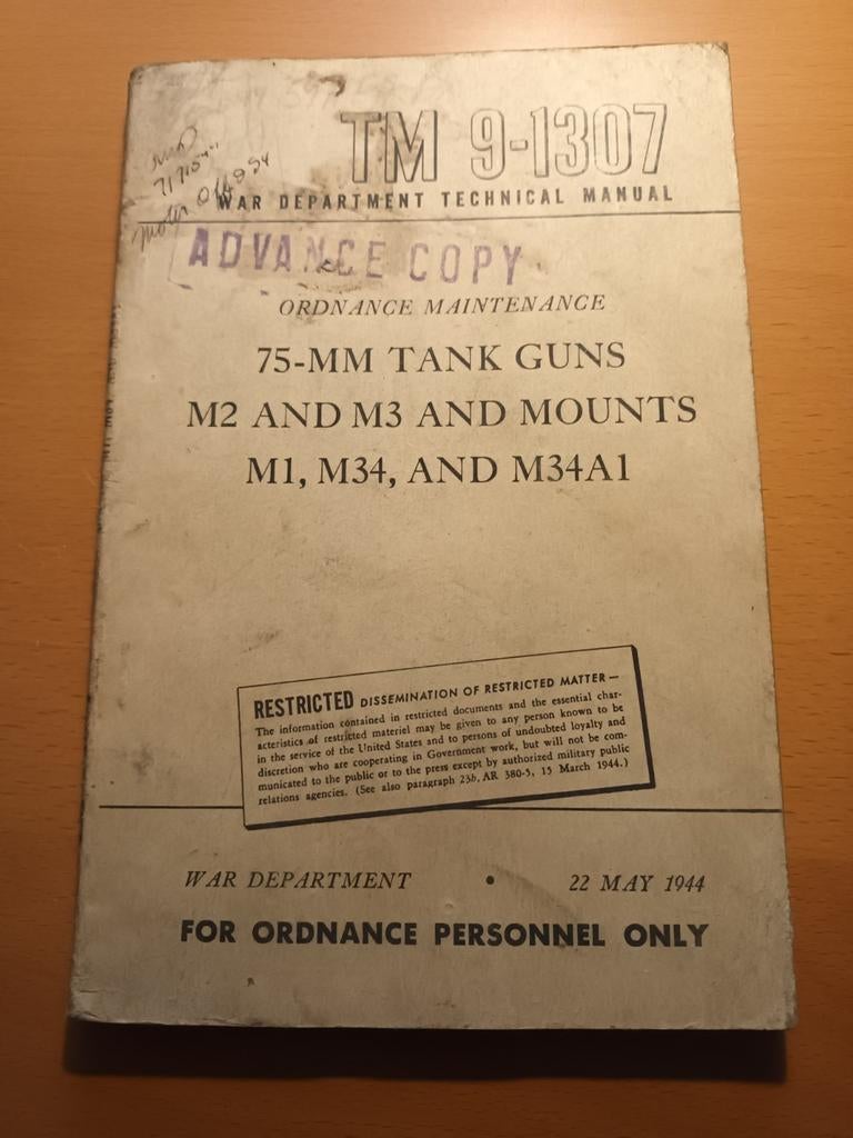 Canons de char TM 9-1307 de 75 mm, Collections, Objets militaires | Seconde Guerre mondiale, Enlèvement ou Envoi, Armée de terre