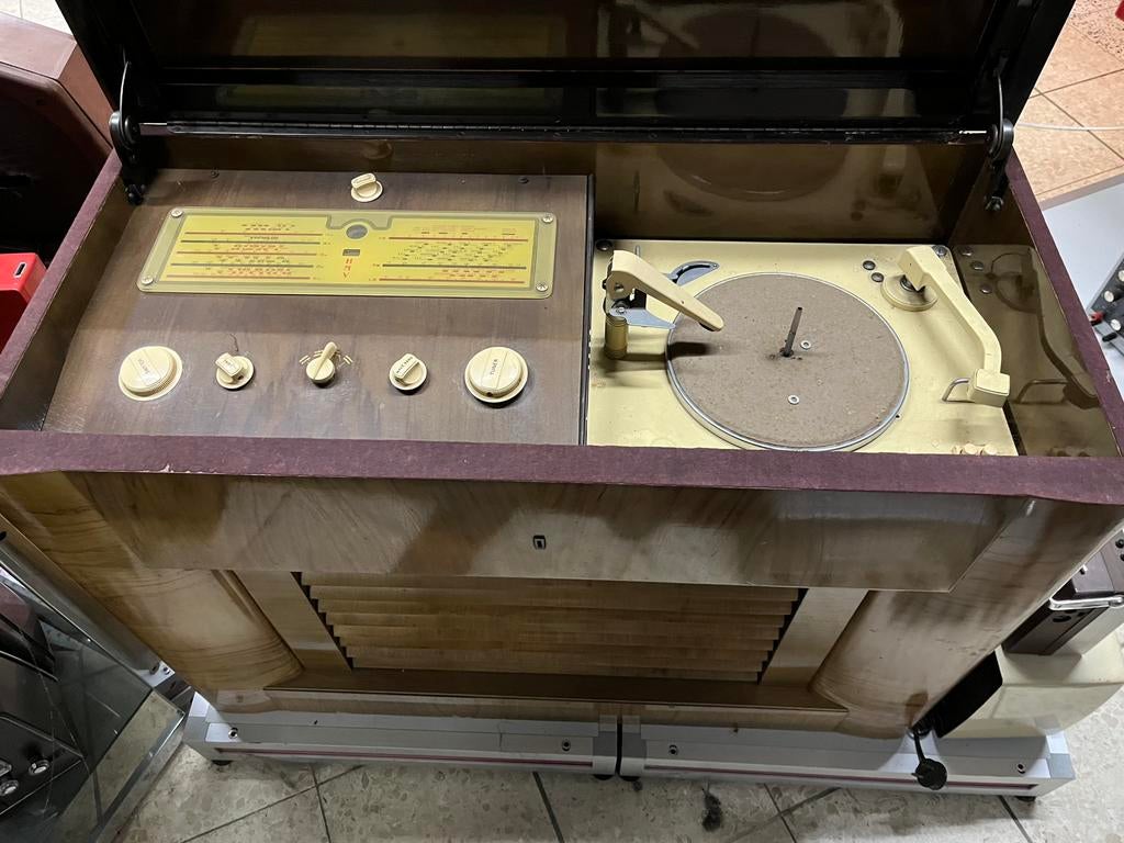 Rare Meuble Radio-Phono HMV (1949) – "La Voix de son Maître", Enlèvement, Radio