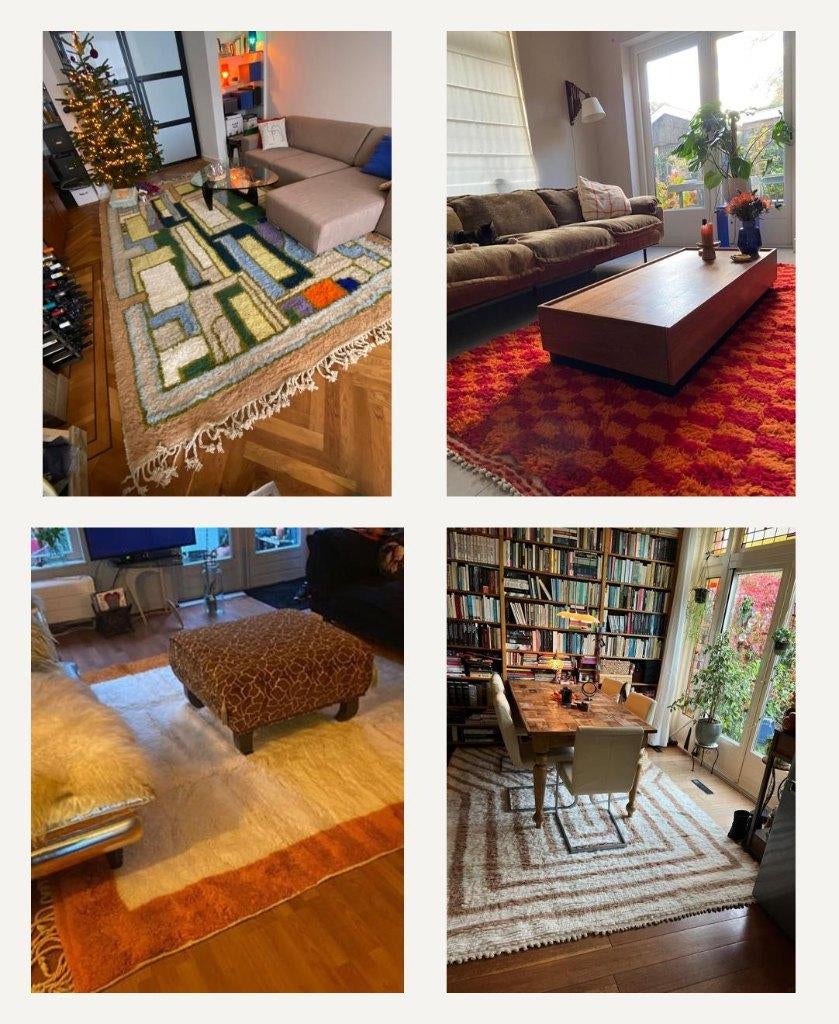 Handgemaakte berber tapijten. Alle maten vanaf 149, Crème, Verzenden, 200 cm of meer, Rechthoekig