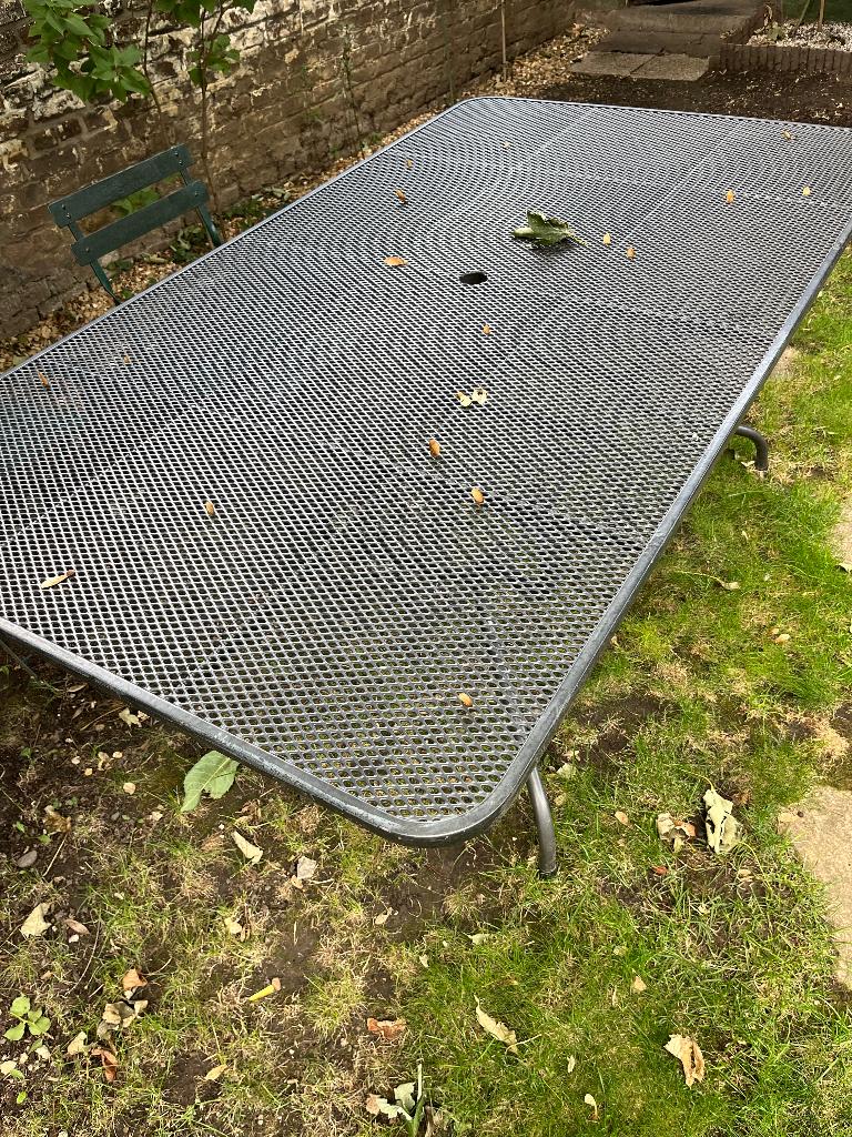 Table de jardin, Jardin & Terrasse, Tables de jardin, Enlèvement, Utilisé, Rectangulaire, Métal