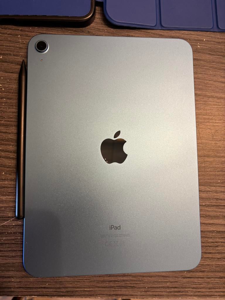 Apple Ipad 10th gen, blue 64 GB (2022) + pen + case, Computers en Software, Apple iPads, 9 inch, Zo goed als nieuw, 64 GB, Verzenden