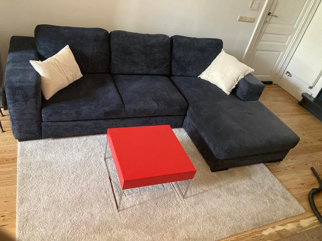Siège d'angle avec canapé-lit et compartiment de rangement, Maison & Meubles, Enlèvement, Comme neuf, Tissus