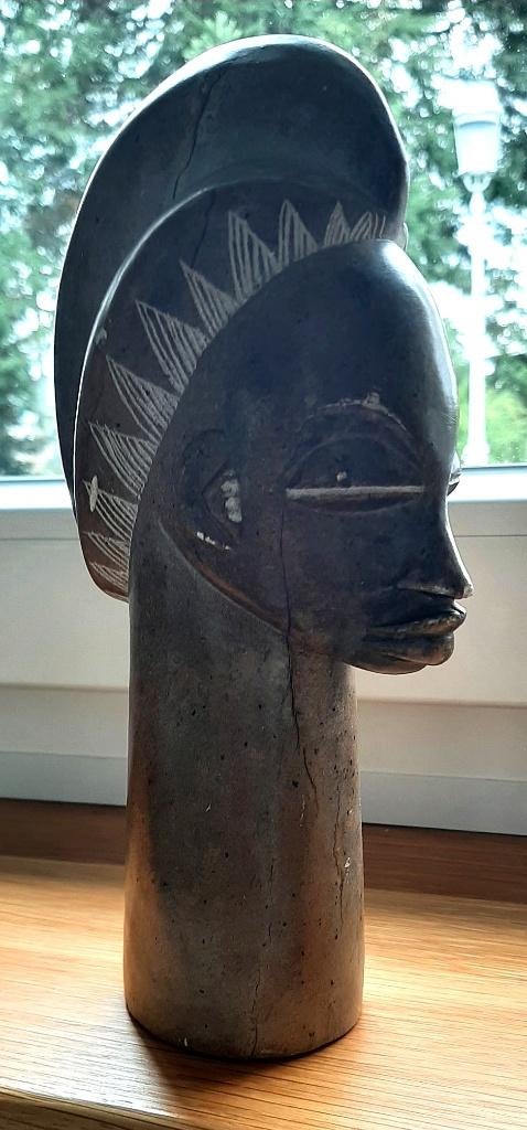 Tête africaine., Enlèvement, Afrique, Autres matériaux, Buste