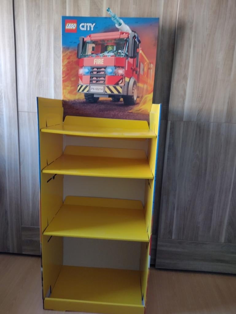 Kartonnen Lego City display, brandweer, Ophalen, Zo goed als nieuw, Lego