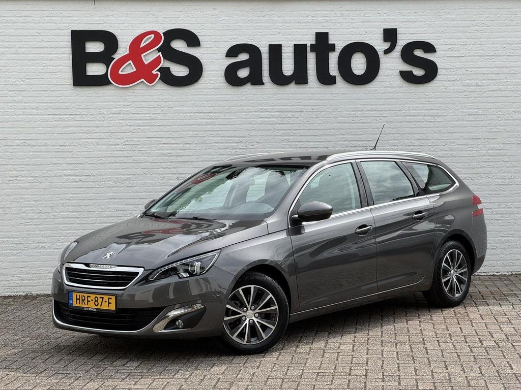 Peugeot 308 SW 1.2 PureTech Allure Leder/alcantara Led kopla, Auto's, Peugeot, Automaat, Zwart, Bedrijf, Break