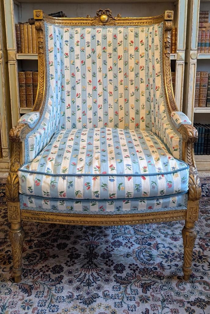 Bergère Louis XVI Napoléon III ancien antiquité chaise, Enlèvement