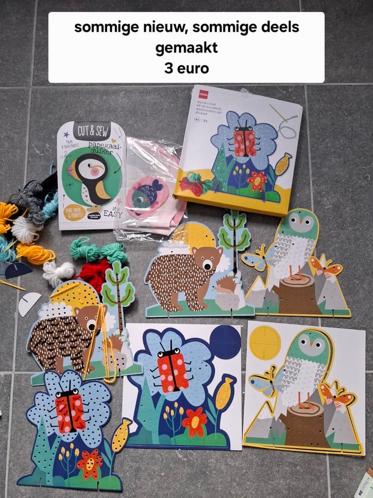 Borduren voor kinderen, Hobby en Vrije tijd, Ophalen of Verzenden, Gebruikt, Handborduren, Borduurpakket