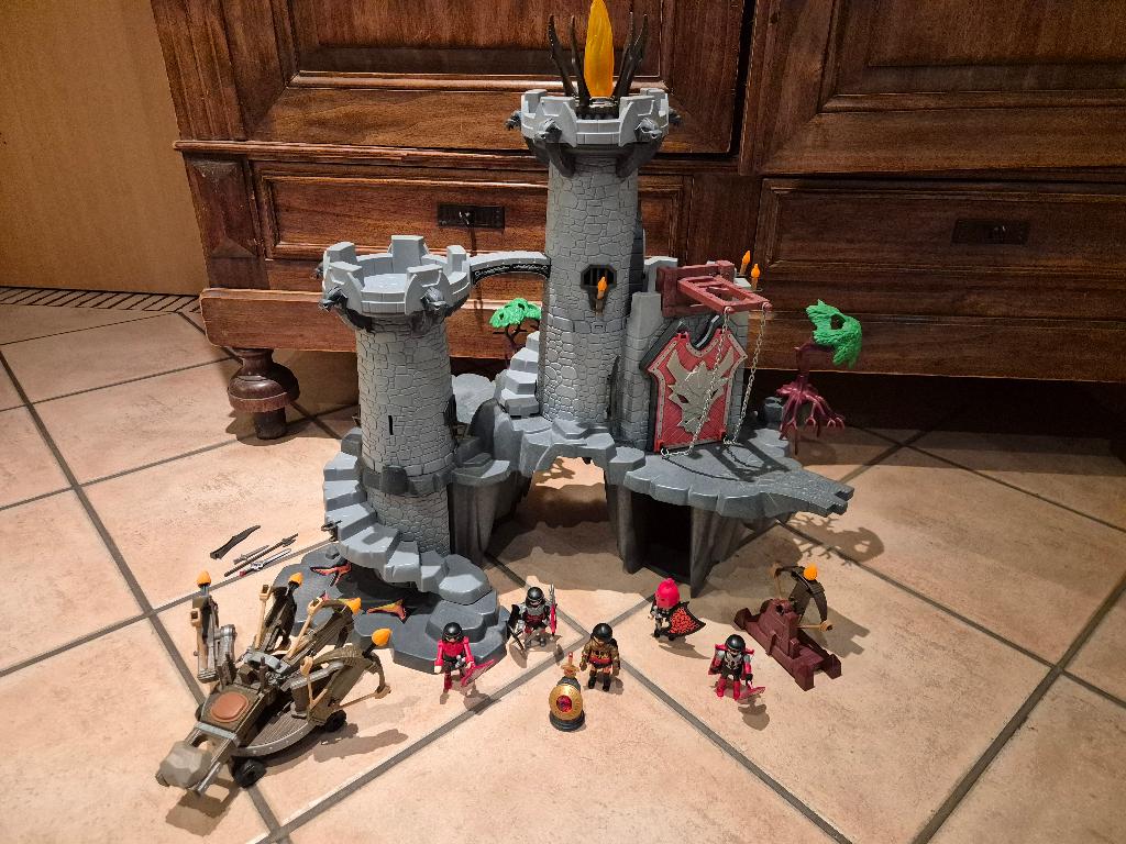 Playmobil Château Citadelle du Dragon Rouge, Enlèvement ou Envoi, Utilisé, Playmobil en vrac