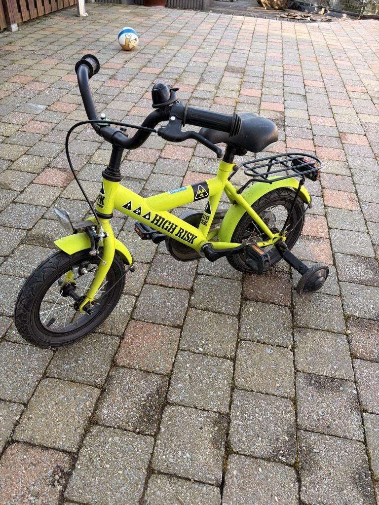 Lichtgroene kinderfiets (12,5"), Enlèvement, Comme neuf, Moins de 16 pouces, Stabilisateurs