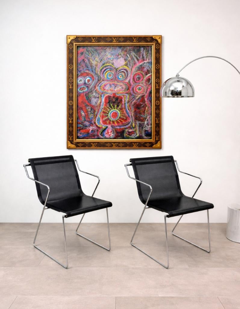 2 CHAISES ITALIENNES : MONOPOLY PIETRO AROSO, Maison & Meubles, Bureaux, Moderne, Enlèvement, Comme neuf, Autres types